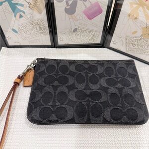 Coach Denim Wristlet